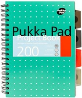 Projectboek Pukka Pad Metallic B5 lijn 4-tabs 200 pagina's 80gr groen