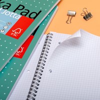 Collegeblok Pukka Pad Jotta A4 ruit 5x5mm 4-gaats 200 pagina's 80gr groen-1