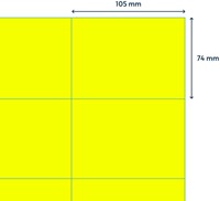 Etiket Rillprint 105x74mm fluorgeel 800 etiketten-2