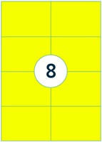 Etiket Rillprint 105x74mm fluor geel 800 stuks-3