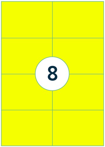 Etiket Rillprint 105x74mm fluorgeel 800 etiketten-3