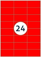 Etiket Rillprint 70x37mm fluorrood 2400 etiketten-3