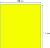 Etiket Rillprint 210x297mm fluor geel 100 stuks-2