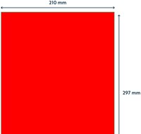 Etiket Rillprint 210x297mm fluor rood 100 stuks-2