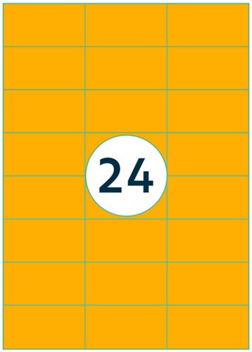 Etiket Rillprint 70x37mm fluororanje 2400 etiketten-3
