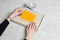 Etiket Rillprint 105x74mm fluor oranje 800 stuks-1