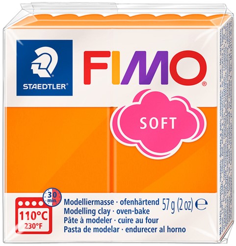 Boetseerklei Fimo soft 57 gram mandarijn