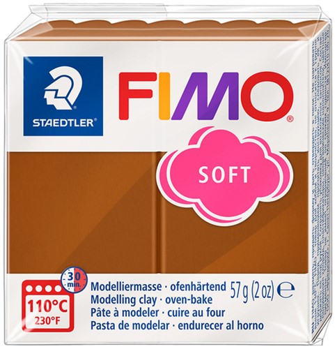 Boetseerklei Fimo soft 57 gram caramel