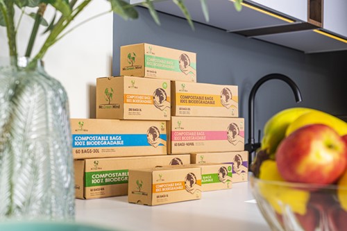 Afvalzak bio Mr.Green Mind 36x35cm 6 liter dispenser 150 stuks-2