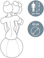 Actieve zitbal Leitz Ergo 65cm anti-rol donkergrijs-13