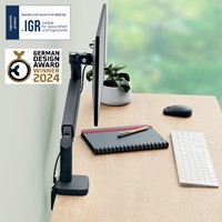 Monitorarm Leitz Ergo ruimtebesparend enkel donkergrijs-5
