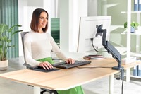 Monitorarm Leitz Ergo ruimtebesparend enkel donkergrijs-6