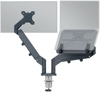 Monitor en Laptoparm Leitz Ergo ruimtebesparend dubbele monitorarm-1
