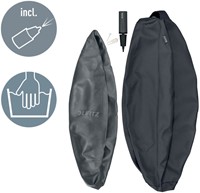 Actieve zitbal Leitz Ergo 75cm anti-rol donkergrijs-11