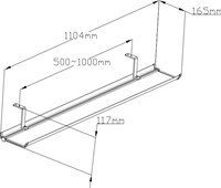 Kabelgoot Euroseats universeel 110cm wit-2