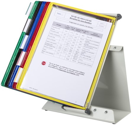 Zichtpanelensysteem bureau Tarifold metaal A4 met 10-tassen assorti-3