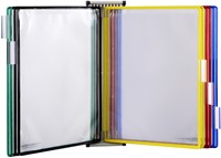 Zichtpanelensysteem wand Tarifold metaal A4 met 10-tassen assorti