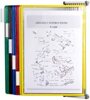 Zichtpanelensysteem wand Tarifold metaal A4 met 10-tassen assorti-1