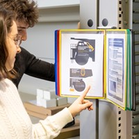 Zichtpanelensysteem wand Tarifold metaal A4 met 10-tassen assorti-2