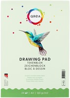 Tekenblok Qrea A4 24 vel 160gr gelijmd