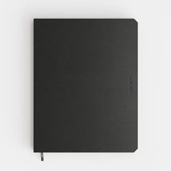 Notitieboek de KEMPEN Ashblack 171x220mm blanco 192 pag 90gr zwart