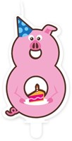 Jungle candle 8 Pig