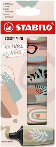 Markeerstift STABILO BOSS naturevibes assorti mini 6 stuks