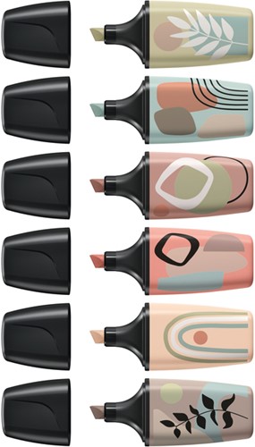 Markeerstift STABILO BOSS naturevibes assorti mini 6 stuks-2