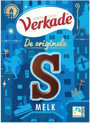 Chocoladeletter Verkade melk S 135 gram