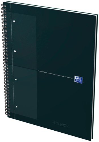 Spiraalblok Oxford International Notebook A4+ ruit 5X5mm 160pag zwart-2