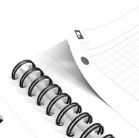 Spiraalblok Oxford International Notebook A4+ ruit 5X5mm 160pag zwart-1