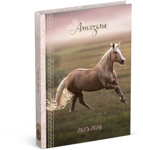 Schoolagenda 25-26 Lannoo Horses 1dag/1pagina roze