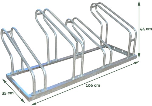Fietsenrek BRASQ  4 fietsen BS400 zilver-2