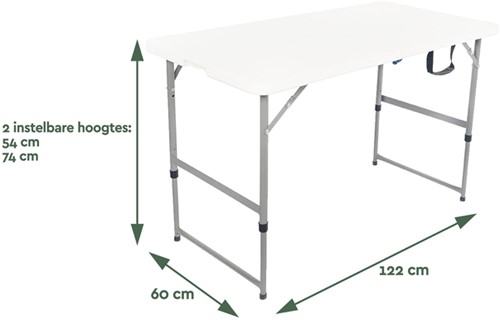 Vouwtafel BRASQ 120x60x74cm FC120 wit-2