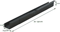 Kabelgoot BRASQ verstelbaar 75-150cm CT100 zwart-3