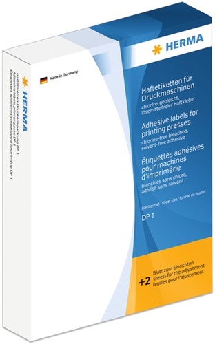 Etiket HERMA 2730 tbv drukmachines DP1 rond 16mm wit 10000 etiketten