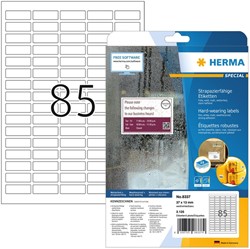 Etiket HERMA 8337 37x13mm weerbestendig wit 2125 stuks