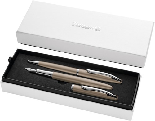 Schrijfset Pelikan Jazz Noble Elegance K36+P36 medium taupe-2
