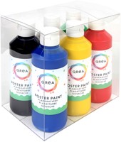 Plakkaatverf Qrea set à 6 standaard kleuren 250ml-2