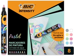 Paintmarker Bic Intensity pastel assorti 8 stuks