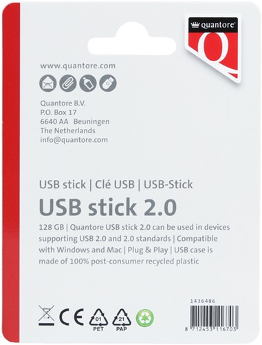 USB stick 2.0 Quantore USB-A 128GB zwart-2