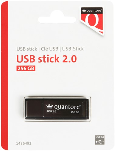USB-stick Quantore 256GB 2.0 zwart