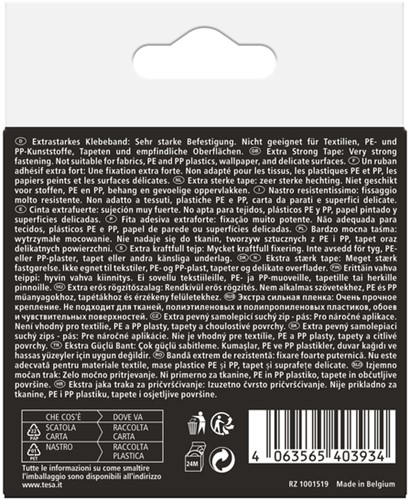 Klittenband tesa Ultra Power Lock Tape 100cmx25mm zwart-2