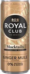 Mocktails Royal Club ginger mule 0% suiker en alcohol blik 250 ml