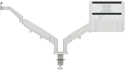 Monitor- en laptoparm Leitz Ergo ruimtebesparend dubbel grijs