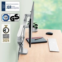Monitorarm Leitz Ergo ruimtebesparend dubbel grijs-3