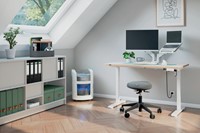 Monitorarm Leitz Ergo ruimtebesparend dubbel grijs-5