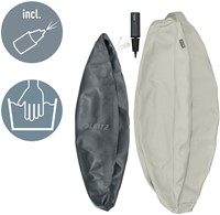 Actieve zitbal Leitz Ergo 65cm anti-rol lichtgrijs-2