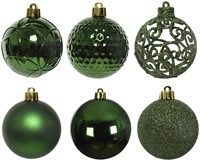 Kerstballen Decoris assorti dennengroen koker à 37 stuks-2