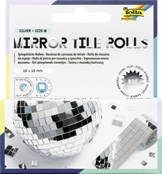Mozaieksteentjes Folia zilver zelfklevend 10x10mm